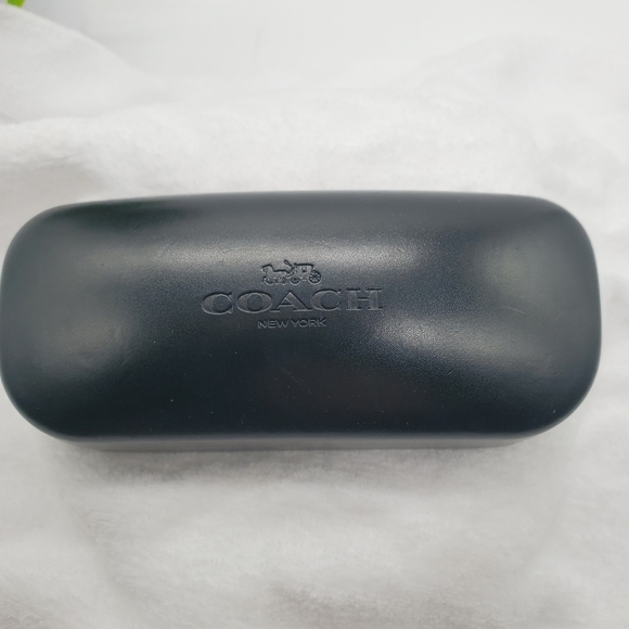 ♤ Coach Black Hard-shell Eyeglass Case 6"x2.5"x2" - Picture 1 of 12